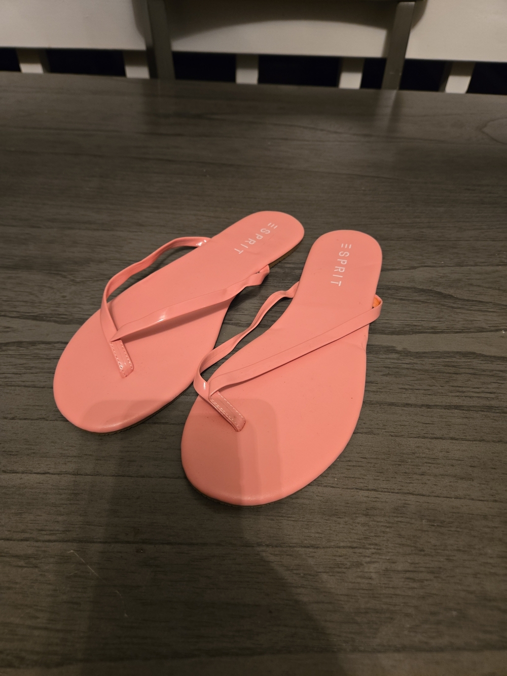 Esprit Coral Pink Slim Strap Women's Sandals